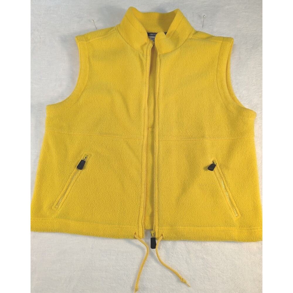 Crossroads Sport Fleece Vest Sz L Butter Yellow Bust 44